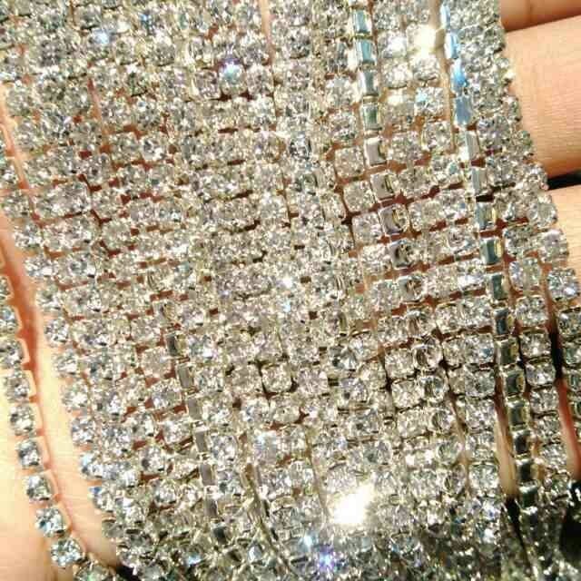

Parel Diamond Rentengan Bahan Craft. Baju Hiasan Aksesoris