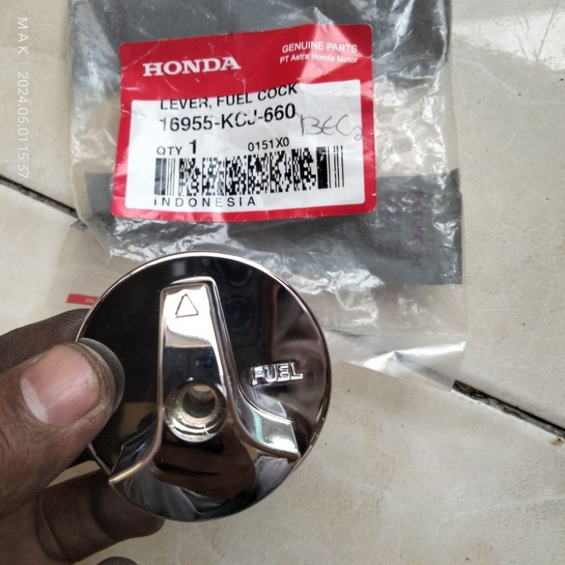lever fuel cock 16955 kcj 660 puteran kran bensin Honda Tiger Revo tirev original ORI AHM