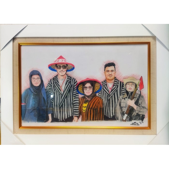 Sketsa Wajah Natural Berwarna A3