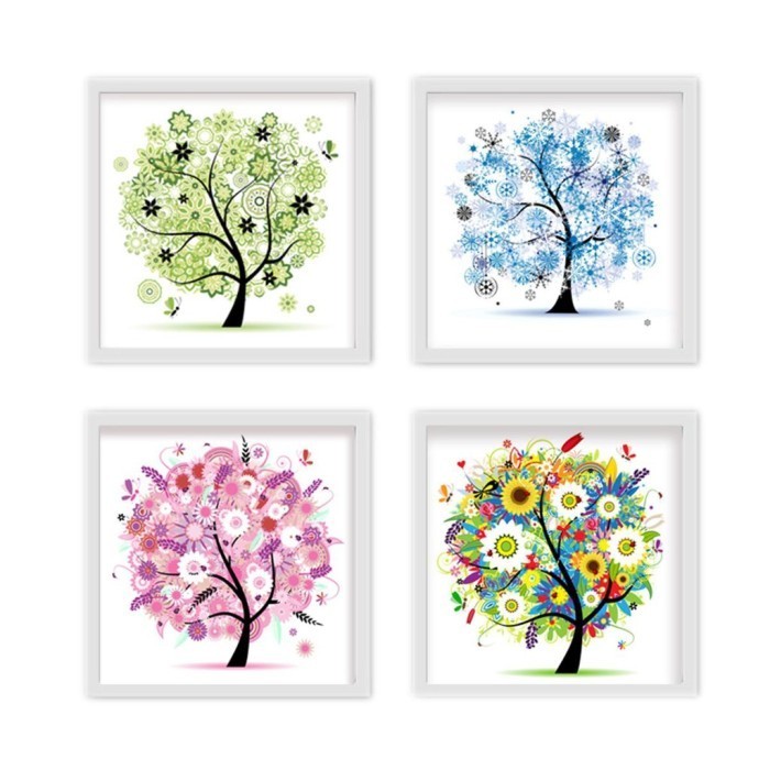 5D Four Seasons Tree Diamod Painting Cross-Stitch Home Decor