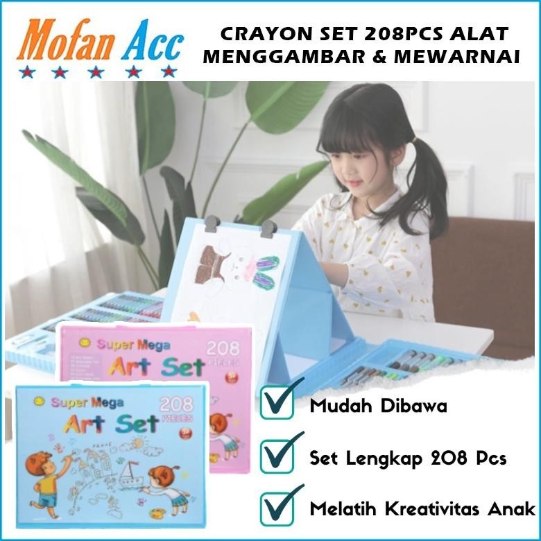 

CRAYON SET 208PCS / ALAT MENGGAMBAR MEWARNAI DAN MELUKIS LENGKAP ISI 208 PCS UNTUK ANAK-ANAK / KIT ART SUPPLIES PAINTING SET FOR CHILDREN / KRAYON HADIAH KADO ULANG TAHUN ANAK BIRTHDAY GIFT WATER COLORS PENSIL WARNA PENCIL COLOURS COLORING SET VIRAL