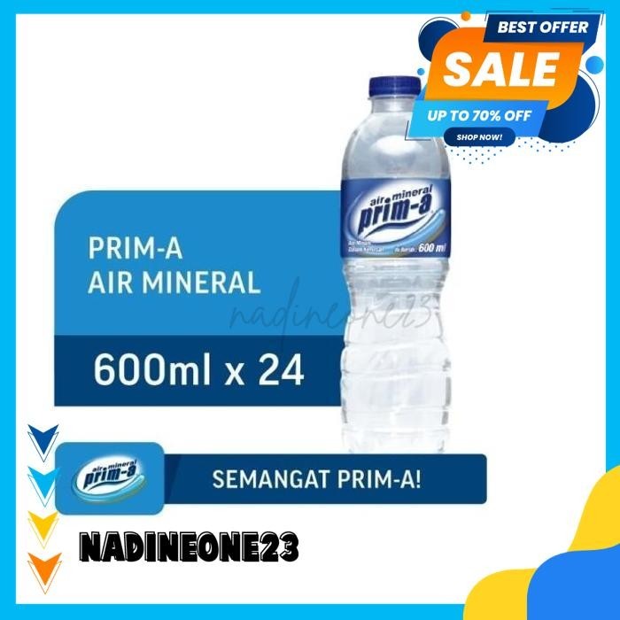 

AIR MINERAL PRIMA BOTOL 600 MLMINERAL WATER 1 KARTON - 24 PCS BAHAN BERKUALITAS TINGGI !!