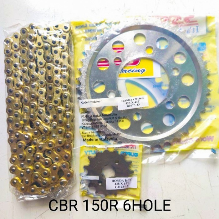 Gear Set Sss Cb 150R Cbr 150 R 2019 2020 2021 Lubang 6 Baut 6 428 415