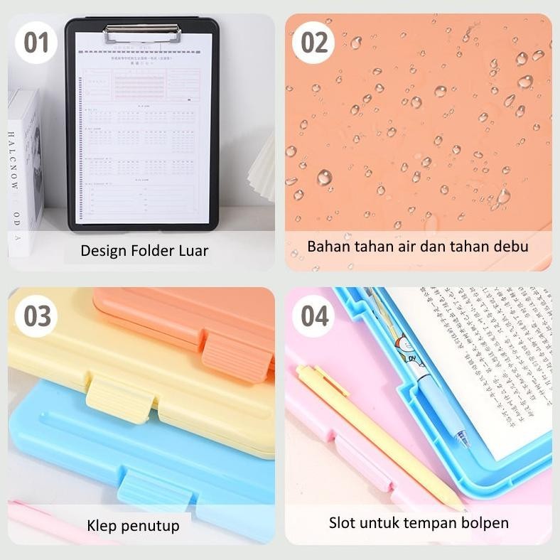 

[LOGU] PAPAN UJIAN A4 2 IN 1 ORGANIZER, PAPAN JALAN KLIP KERTAS UJIAN 2 IN 1 3.3