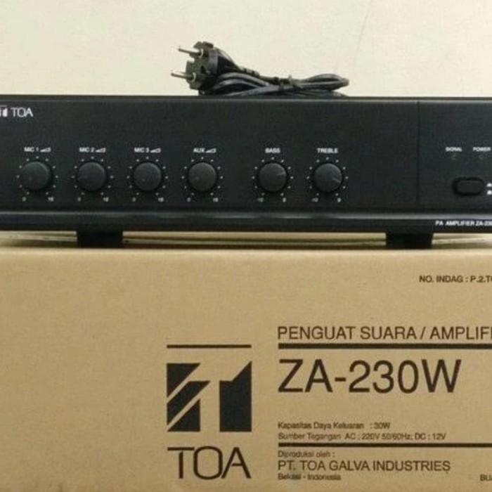 Amplifier Toa Za-230 Toa Ampli Ori 30 Watt Power Ampli Toa Za-230