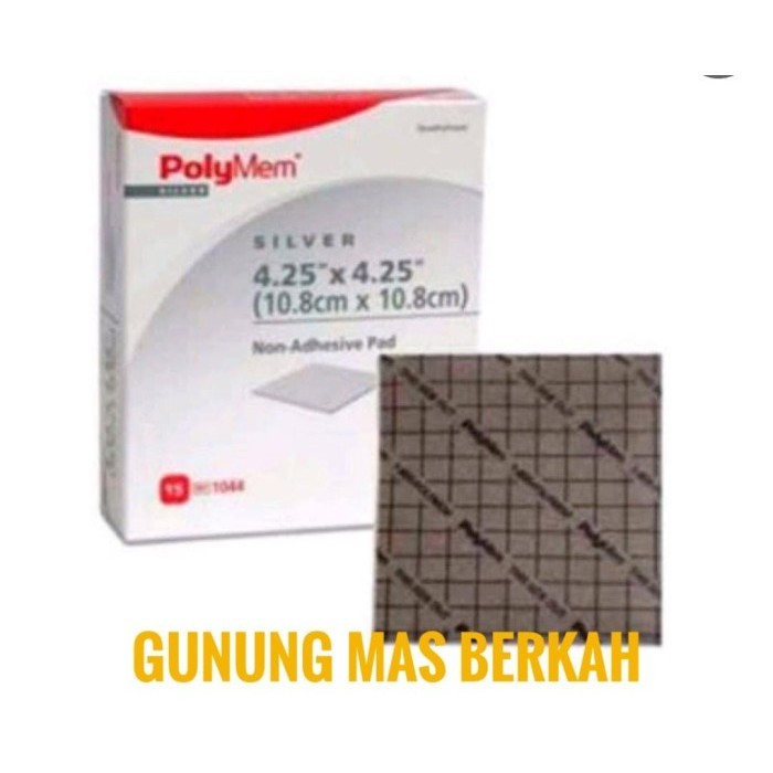 POLYMEM SILVER NON-ADHESIVE Polymem Silver10.8cm x 10.8cm per lembar