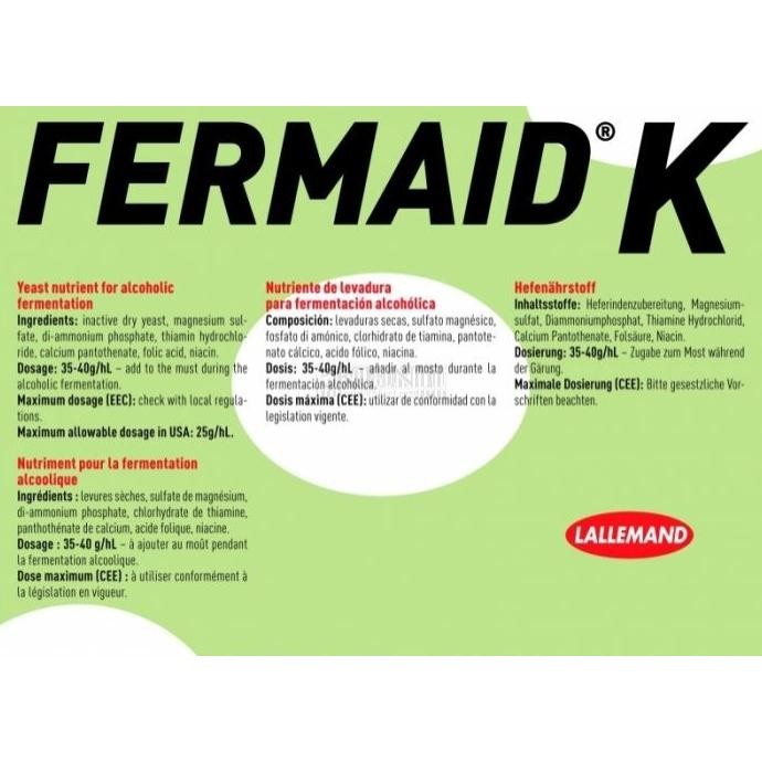 

FERMAID K 100g Yeast Nutrient by Lallemand