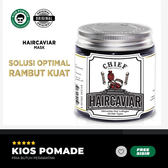 Chief Hair Caviar Mask - Masker Rambut Pria - Creambath Rambut
