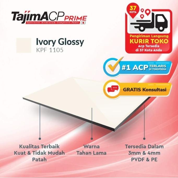 ACP Aluminium Composite Panel TAJIMA 3mm Indoor - Ivory Glossy