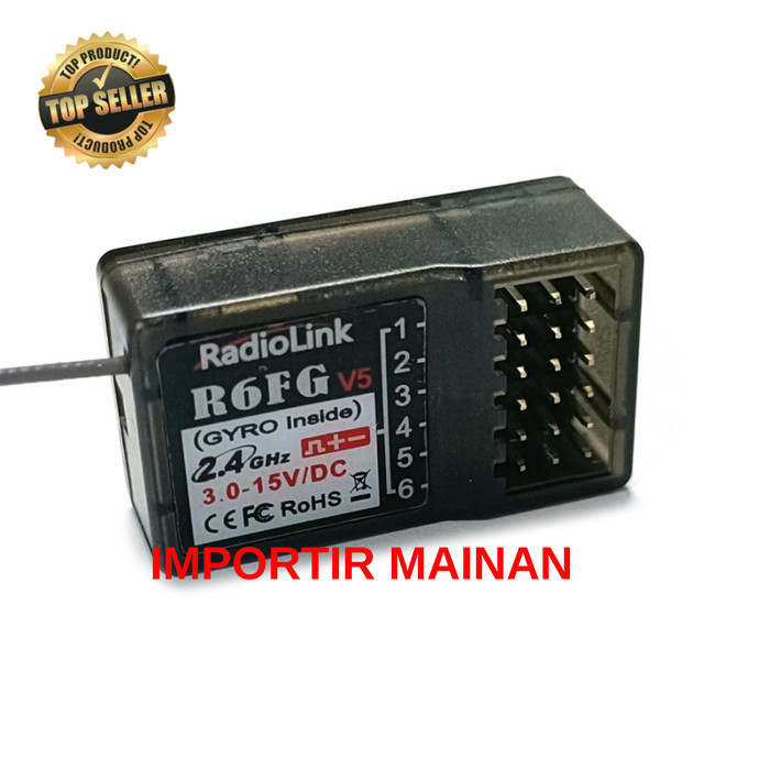 RECEIVER R6FG V5 GYRO UNTUK TRANSMITTER RADIOLINK RC4GS V2 V3