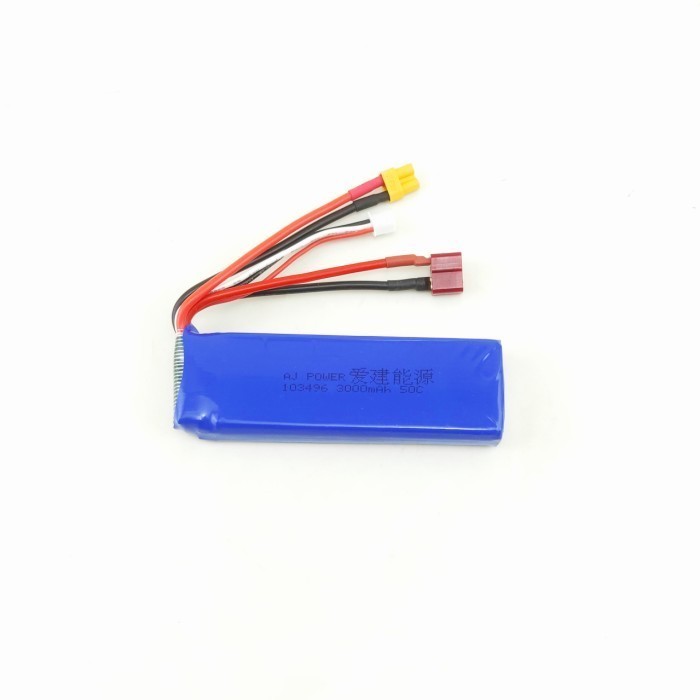 BATERAI LIPO 2S 7.4V 3000MAH T XT30 FOR RC CAR WLTOYS 124016 124017
