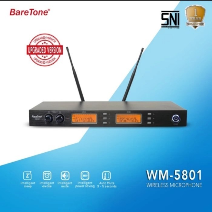 Mic Wireless Baretone Wm5801 Original Baretone Wm 5801
