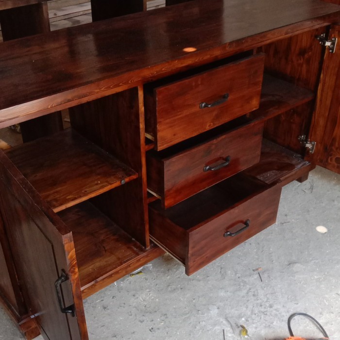 Buffet Kayu Jati Belanda Nakas Murah Finishing Walnut Bronw