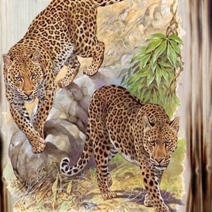HIASAN DINDING LUKISAN MACAN DEKORASI DINDING RUANG TAMU CAFE