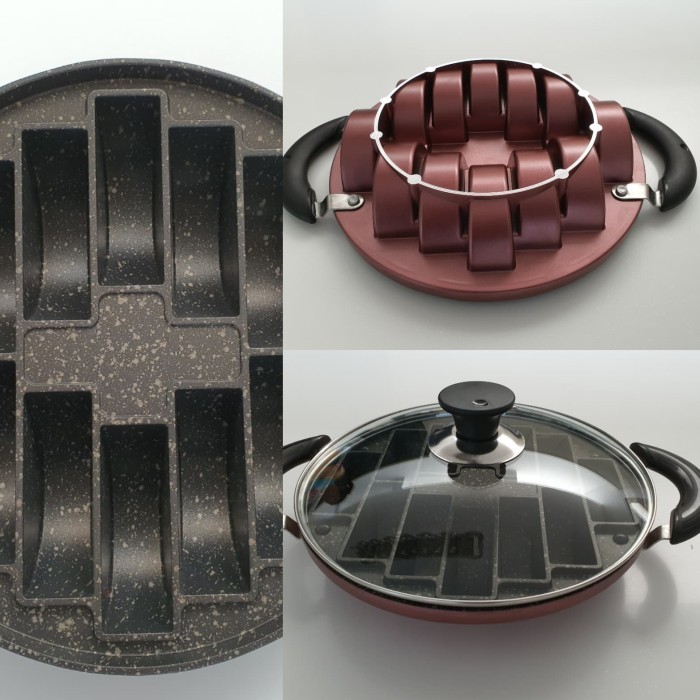 

UE302 Cetakan kue pukis 12 lubang snackmaker pukis super kitchen happy pan NEW