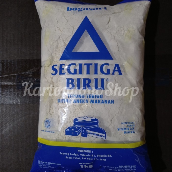 

NX752 Tepung Terigu Segitiga Biru Bogasari 1kg Per Dus isi 12kg CUCI GUDANG