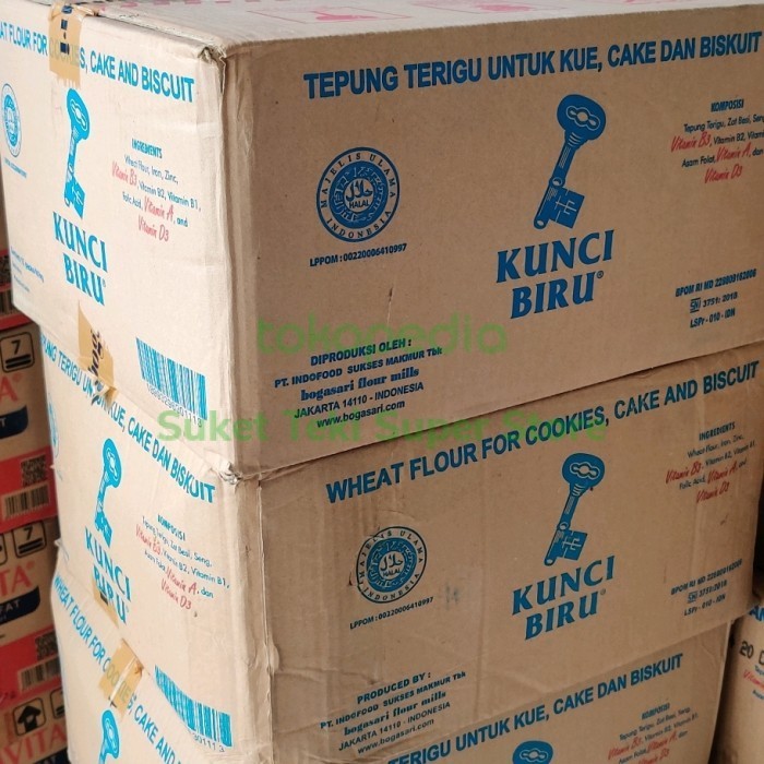 

ET559 Tepung Terigu Kunci Biru 1kg per dus isi 12 CUCI GUDANG