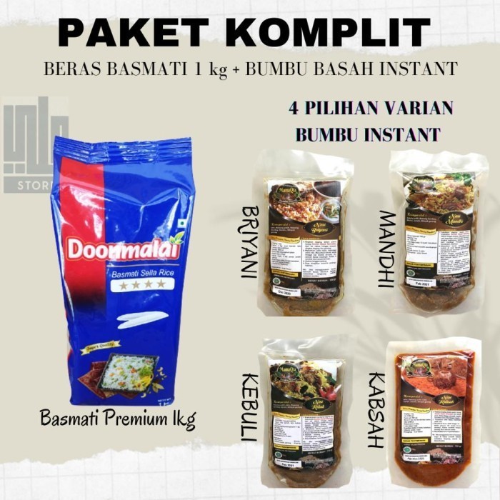 

HN768 PAKET BERAS dan BUMBU Nasi Kabsa Kapsa Beras Basmati + Bumbu Masak FREE ONGKIR