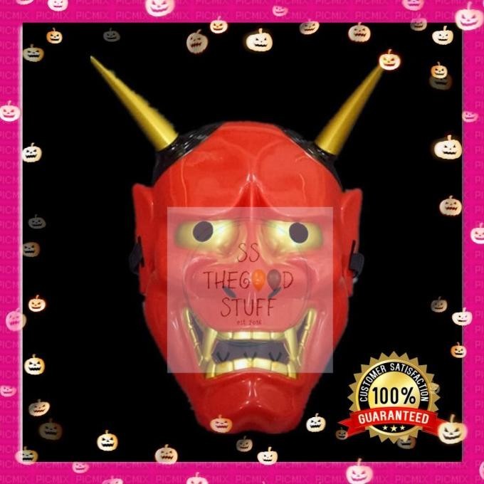 BDC MURAH Topeng Oni Mask Oni Devil Mask Japan TERLARIS