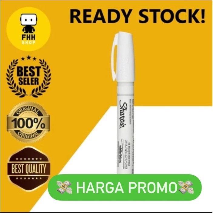 

Sharpie Medium Oil Paint Marker White For Sneakers Adidas Boost Nmd -Anza Wahda
