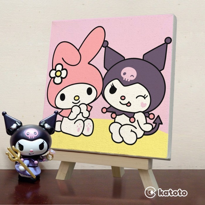 

Sanrio Melody Kuromi Paint Painting Numbers Kit Canvas 20X20 -Anza Wahda