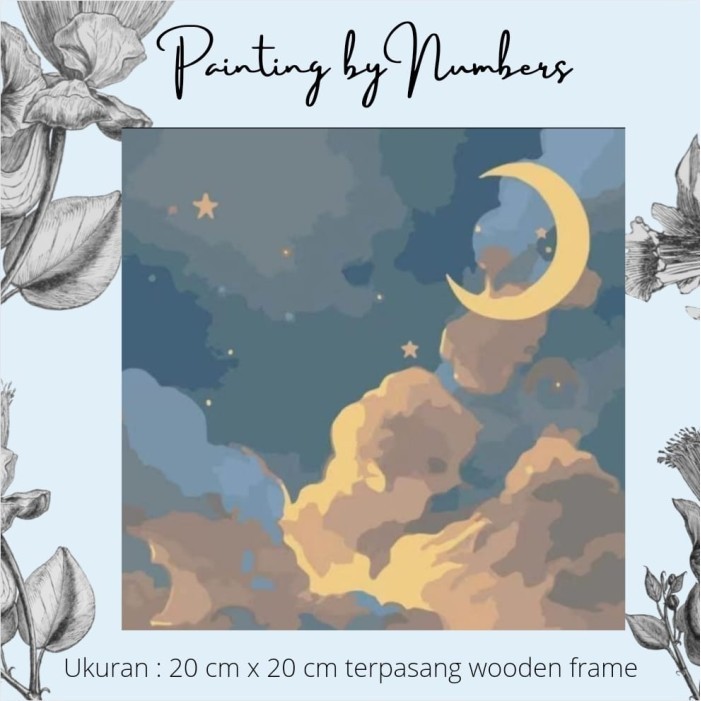 

Diy Painting 20X20Cm Kerajinan Tangan - Moon -Anza Wahda
