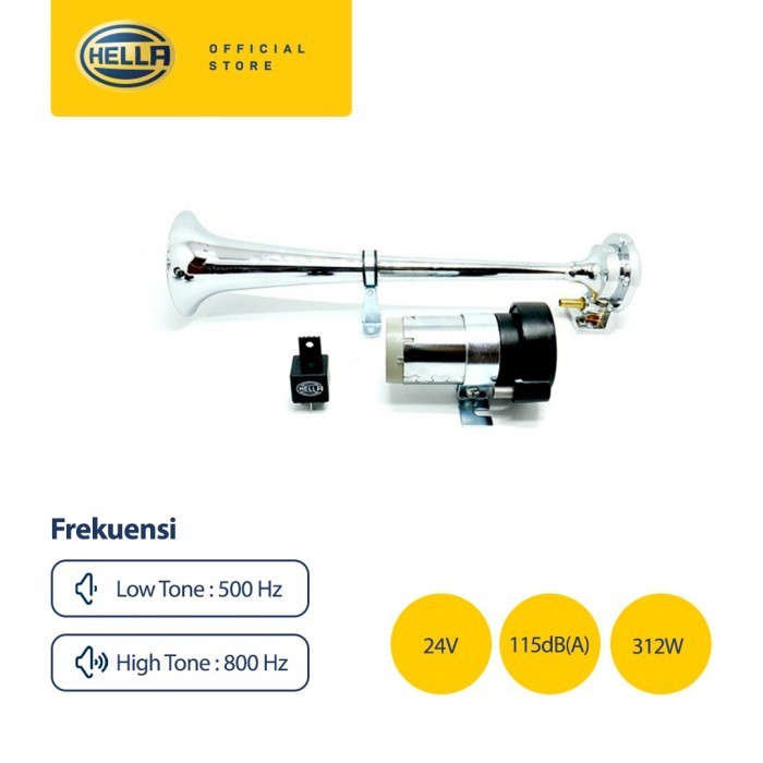 NEW KLAKSON AIR HORN HELLA COMPRESSOR 24V - KLAKSON MOBIL