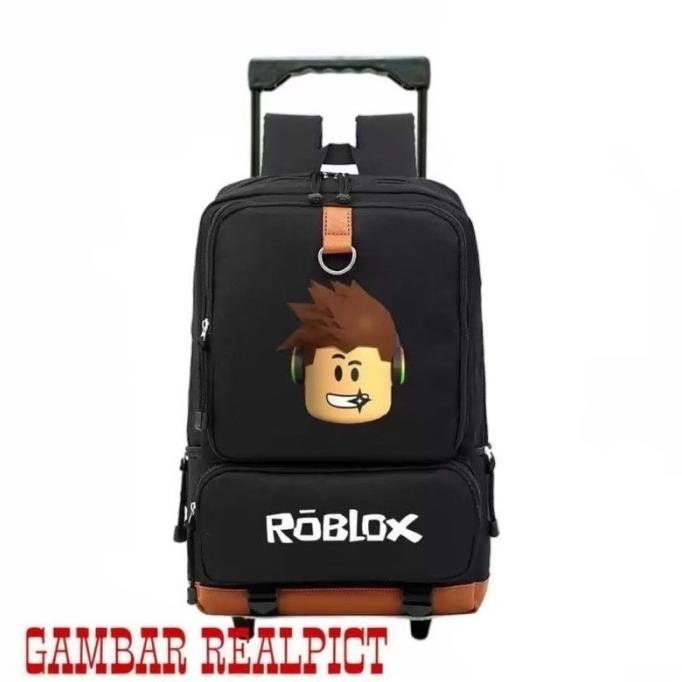 Tas Ransel Sekolah Trolley Anak TK SD Karakter Roblox Tas Koper Anak