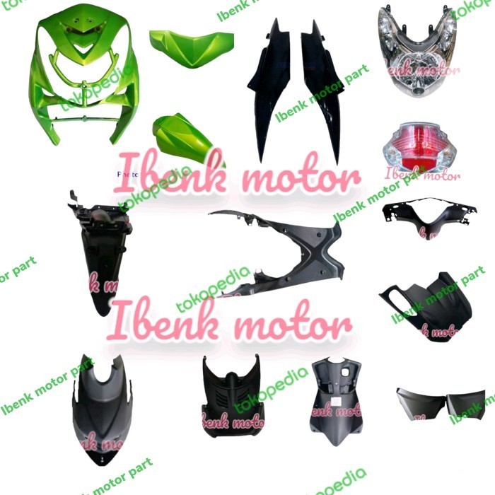 Terbaru Full Body Kasar Halus Set Lampu Mio Soul Karbu Warna Hijau Hitam Hemat