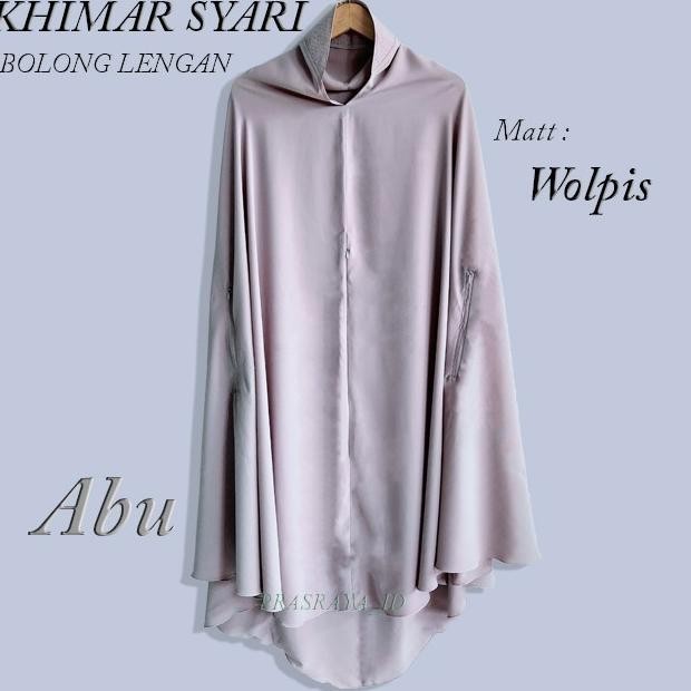 JILBAB JETBLACK LENGAN BOLONG INSTAN SYARI KHIMAR HIJAB HITAM