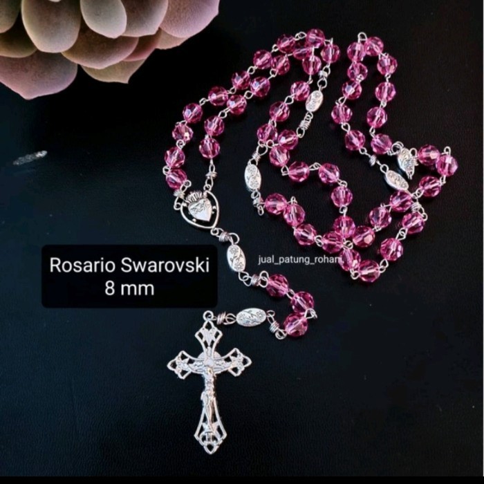 Aba Rosario Swarovski 8 Mm Pink