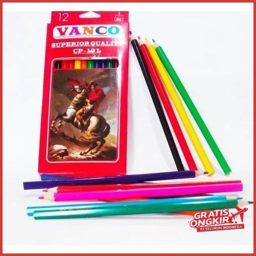 

New Arrival Pensil Warna Van-Co 12 Warna Alat Tulis Sekolah Dan Vanco Jaminan Original