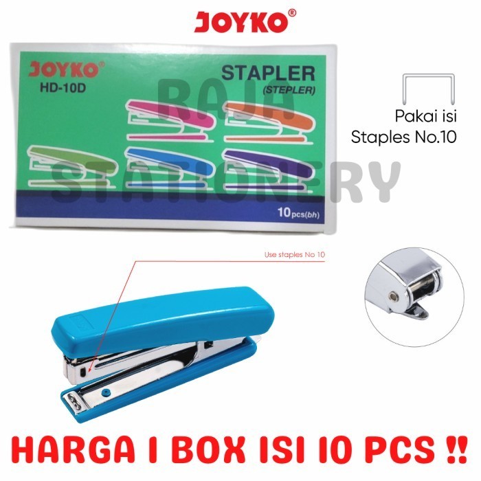 

New Joyko Stapler Hd10 Kecil Alat Steples Hekter Hd-10D 1 Box 10 Pcs Harga Khusus