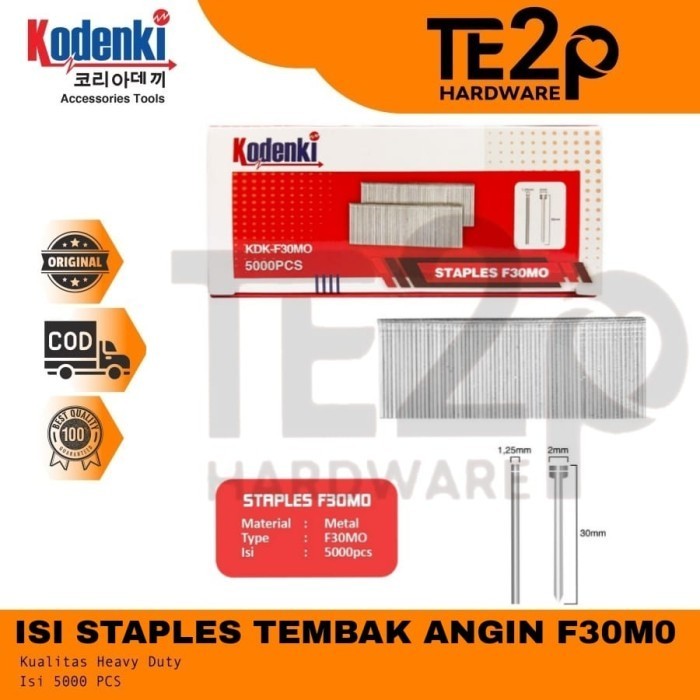 

Promo Isi Stapler F30Mo Kodenki Staples Tembak Angin Paku Mabel Isi 5000 Pcs Harga Spesial