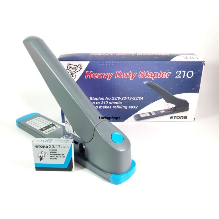 

New Stapler Etona 210 Heavy Duty/ Stapler Besar 200 Lbr + Bonus Isi 1 Hemat