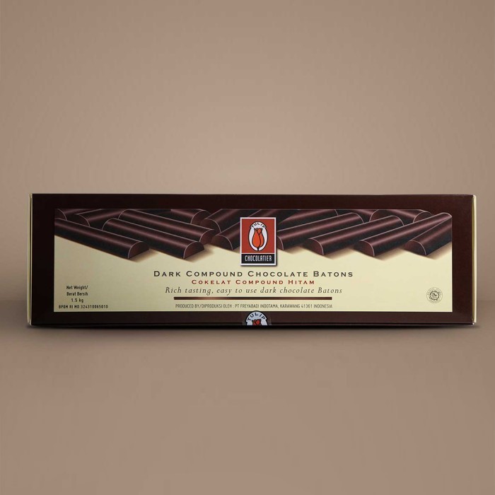 

Ready Tulip Dark Compound Chocolate Batons Stick 1.5kg