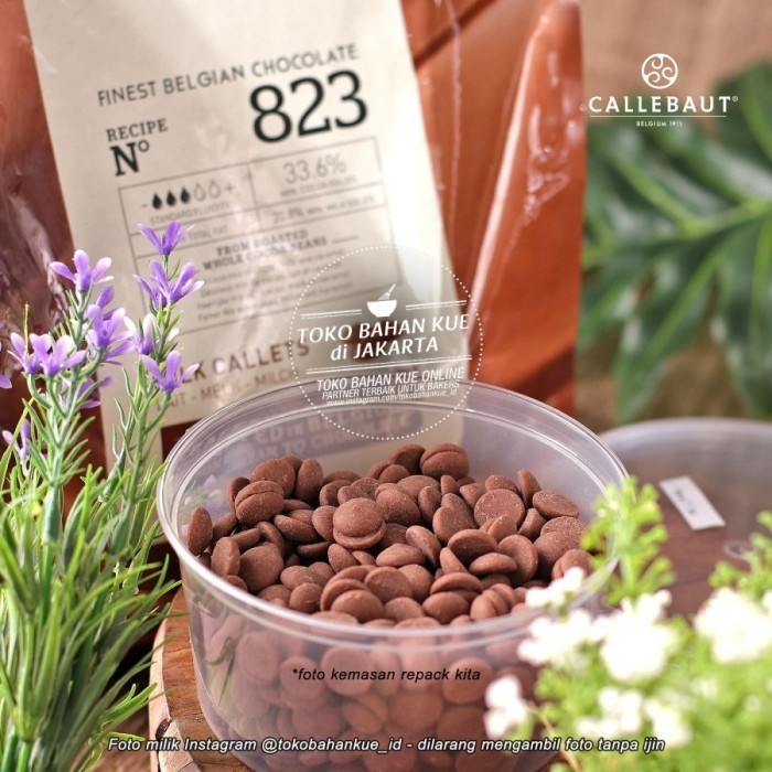 

Ready Callebaut 823 NV 33,6% 250gr Milk Chocolate Couverture Cokelat 823NV