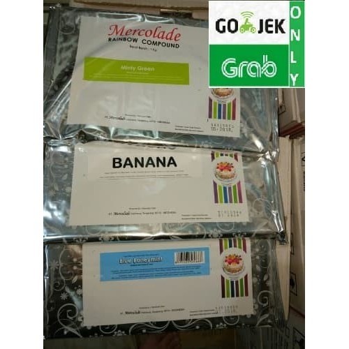 

Ready Coklat Mercolade warna rasa rainbow 1 KG GOJEK ONLY