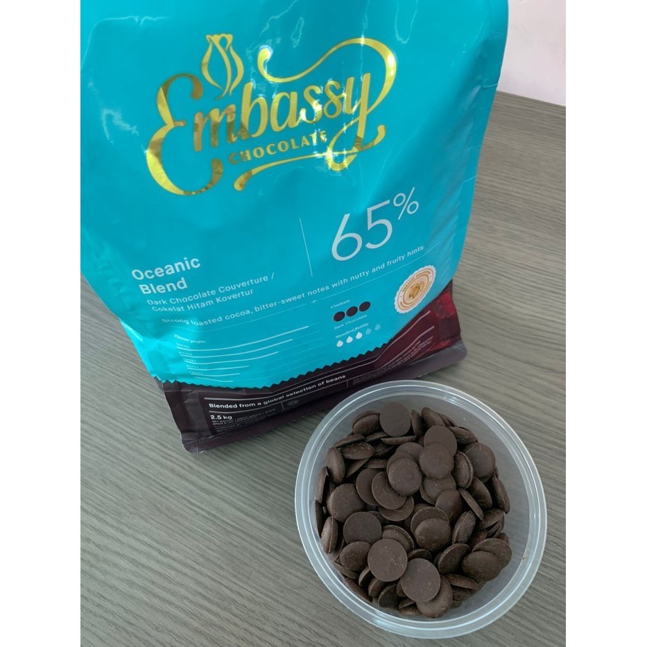 

Ready Tulip Embassy Oceanic Blend chocolate 65% 250gr cokelat couverture