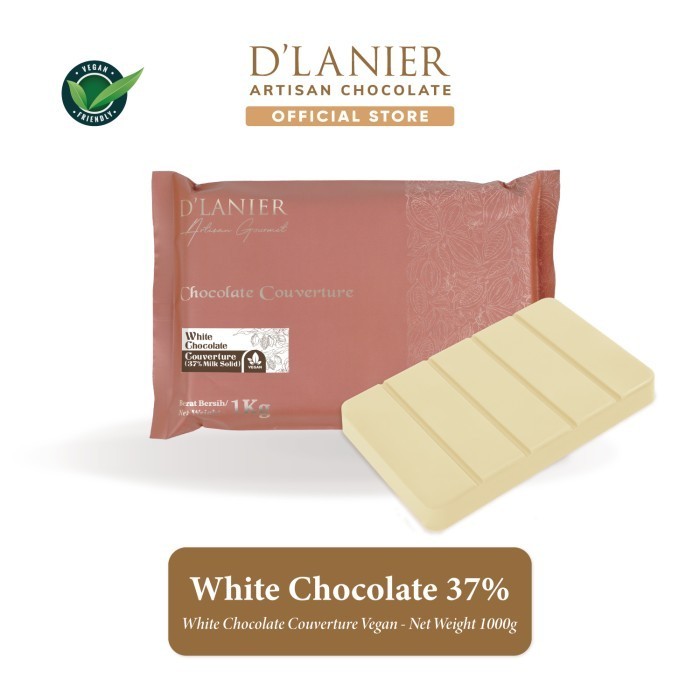 

Ready D'Lanier Vegan White Chocolate Couverture (37% Milk Solid) - 1 kg