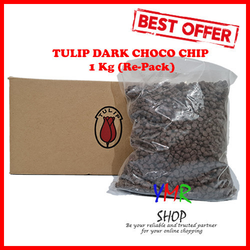 

Ready Tulip Choco Chips Chip Dark Chocolate Cokelat Coklat 1 Kg Repack