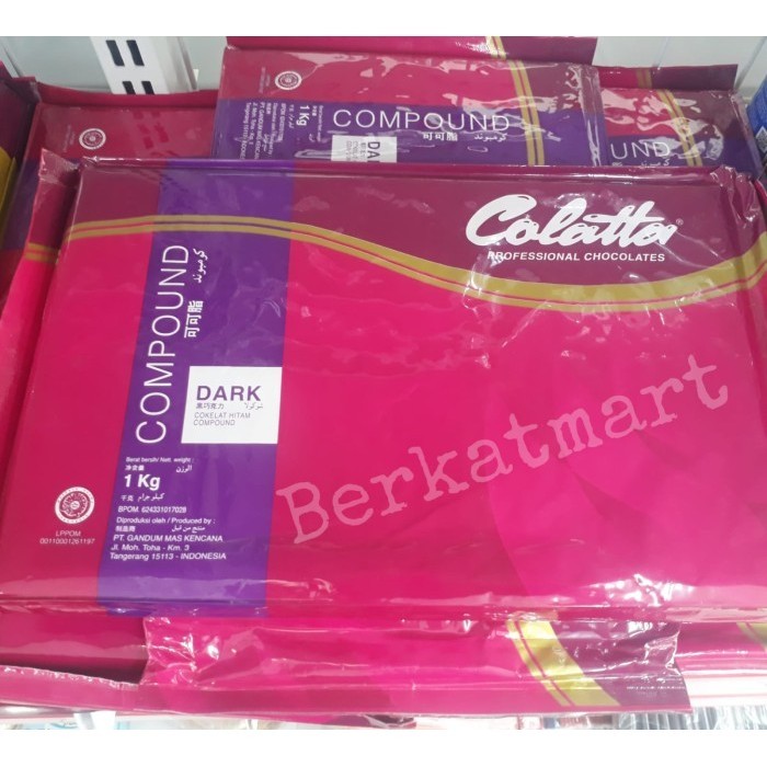 

Ready Murah COLATTA DARK COMPOUND 1 KG Coklat batang HALAL Collata Colata