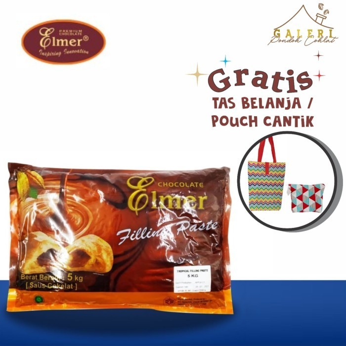 

Ready ELMER Filling PASTA DARK COKLAT TROPICAL 5 kg