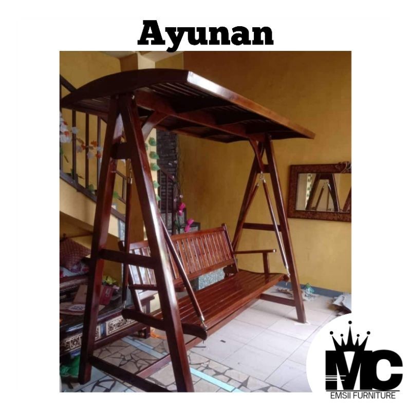 Ayunan Taman Kayu Jati Ayunan Kayu Jati Ayunan Teras Kayu Jati Minimalis Ayunan Kayu Jati