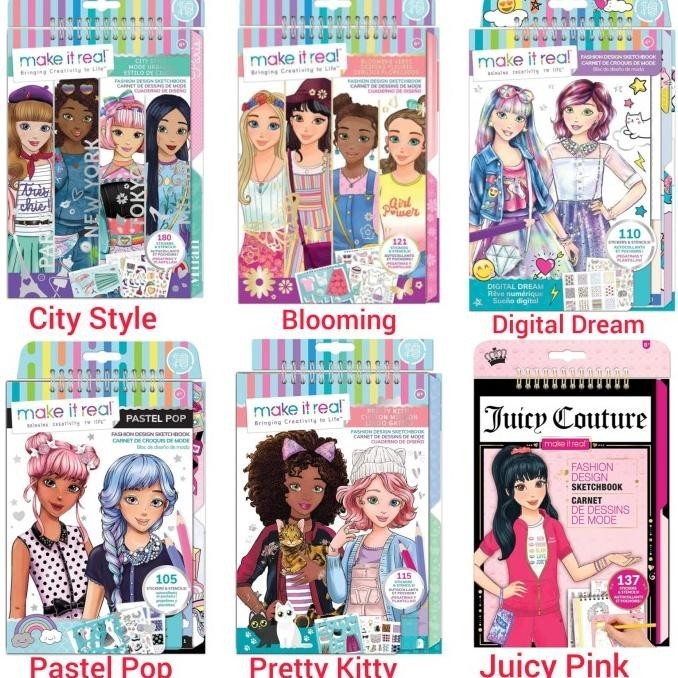 

Make it Real Juicy Couture City Style Blooming Pastel Kitty Sketchbook