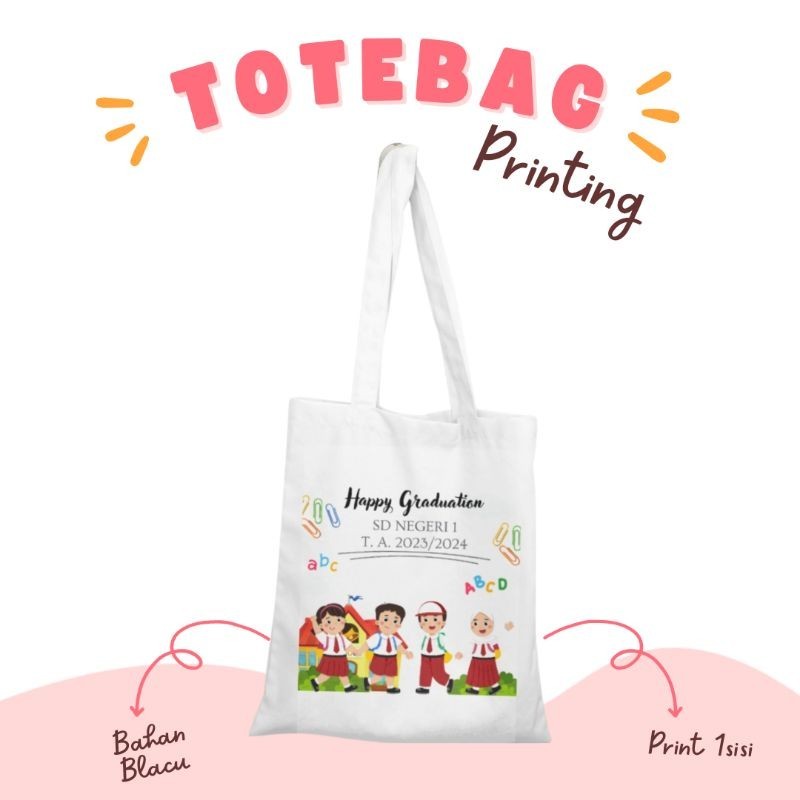 

SOUVENIR TOTE BAG BLACU 25x30 / HADIAH WISUDA / SOUVENIR TAS ANAK / TAS BLACU ANAK / TAS LUCU