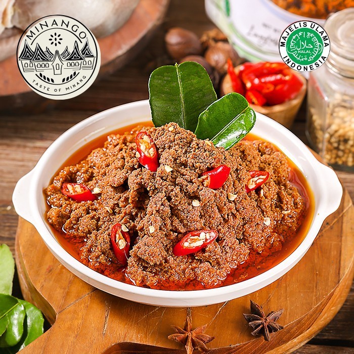 

Ready Minango Bumbu Instan Pasta Rendang Padang Siap Saji 250gram Halal BPOM