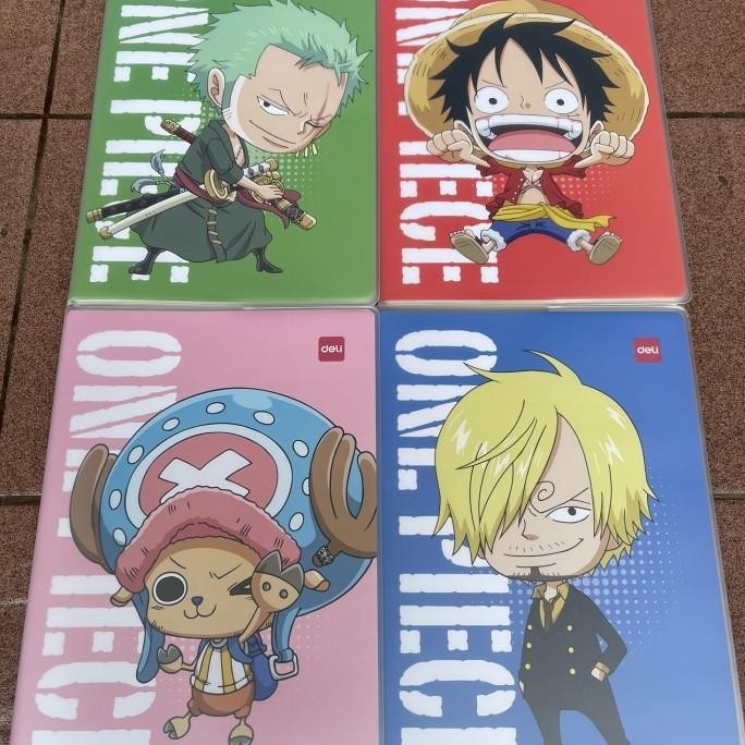 

buku sampul a5 motif one piece set isi 4