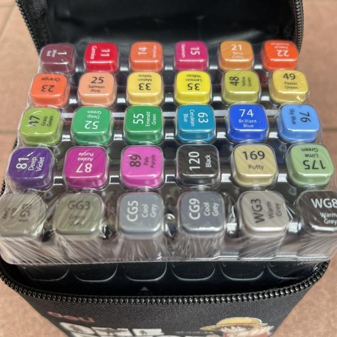 

sketch marker 30 warna motif one piece include sarung sleting