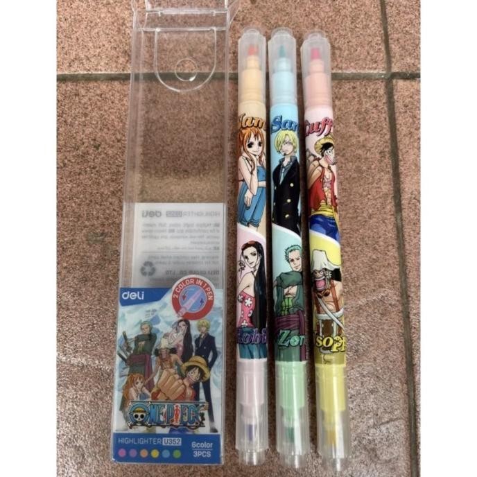 

stabilo highlighter 6 warna motif one piece